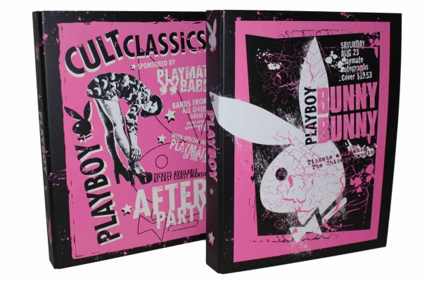 PLAYBOY schmaler Ordner A4 Bunny "After Party" schwarz-pink 4 cm Ringordner