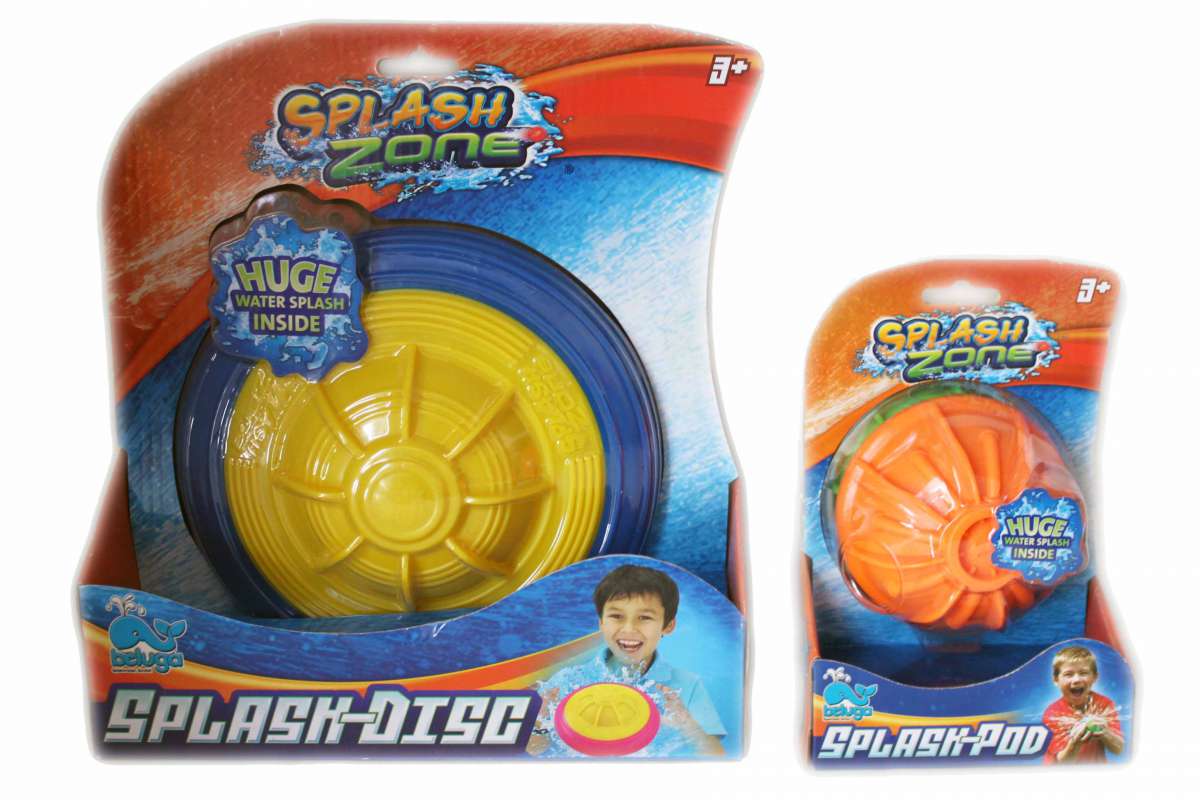 3 x Splash Zone Splash-Pod Wasserspielzeug Ball 3er Pack beluga 78202 