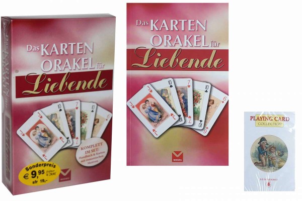 Das Kartenorakel für Liebende 55 Spielkarten+Buch zum Legen+Deuten Orakel Tarot