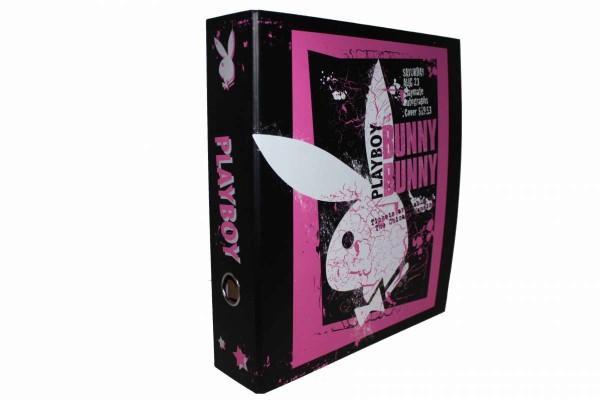PLAYBOY breiter Ordner A4 Bunny "After Party" schwarz-pink 7,5cm Motivordner