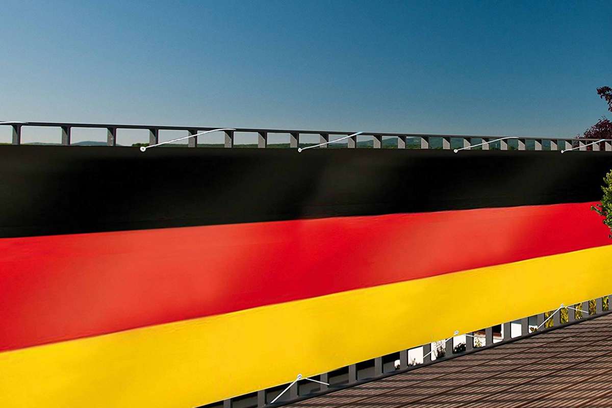 1 Balkonsichtschutz Deutschland 90 x 300 cm Fahne Banner Sichtschutz WM EM Party 