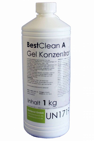 Best Clean A Gel alkalisches flüssiges Reinigungskonzentrat 1 Liter Dose Bestpool 100701