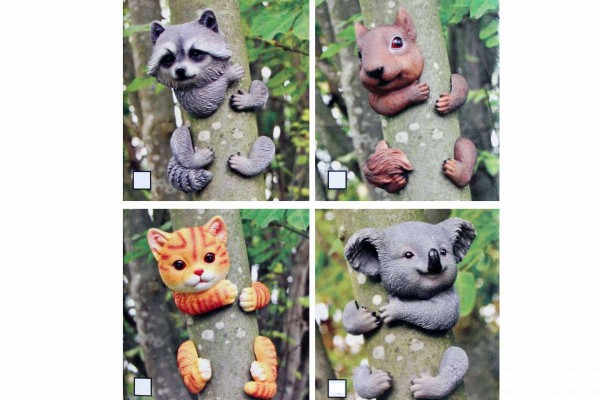 Baumtier kletternd Waschbär/Eichhörnchen/Katze/Koala Deko für Baum aus Polyresin
